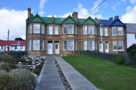 Arquitetura britânica em Port Stanley, a capital de Falkland